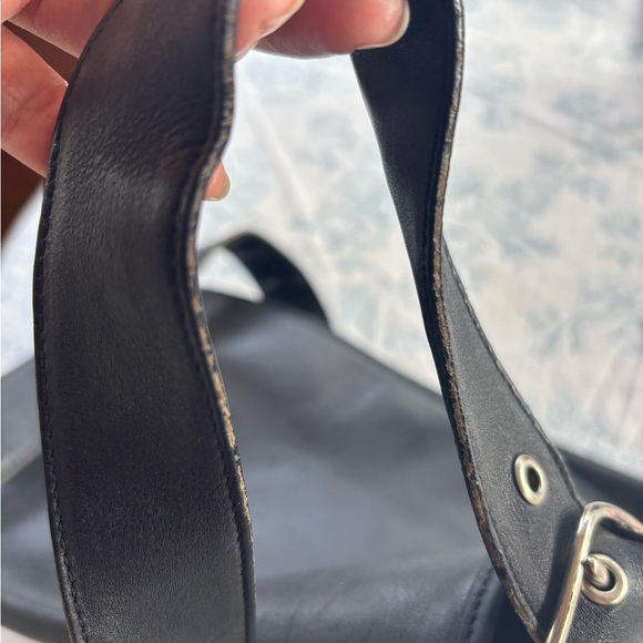 Coach Vintage Leather Legacy Saddle Flap Black City Crossbody Bag 9332 - Picture 6 of 11